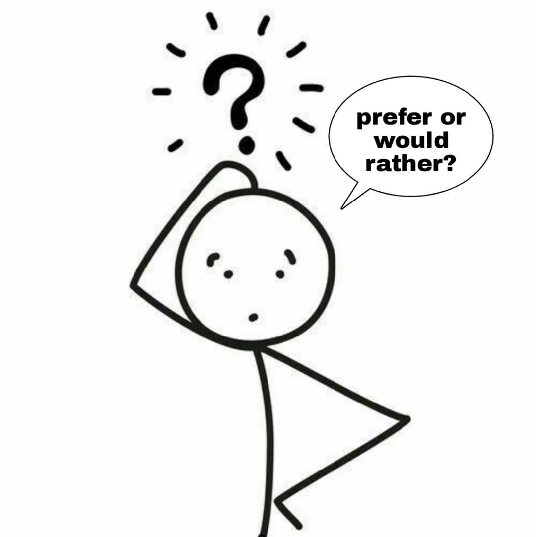تفاوت prefer و would rather در زبان انگلیسی 1 تفاوت prefer و would rather