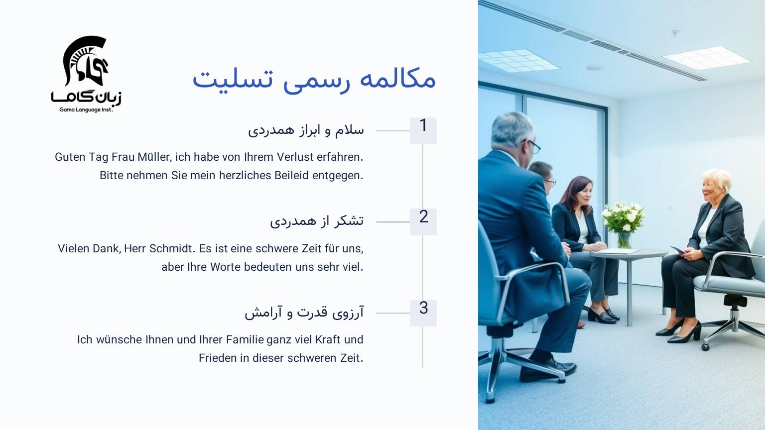 تسلیت گفتن به آلمانی رسمی