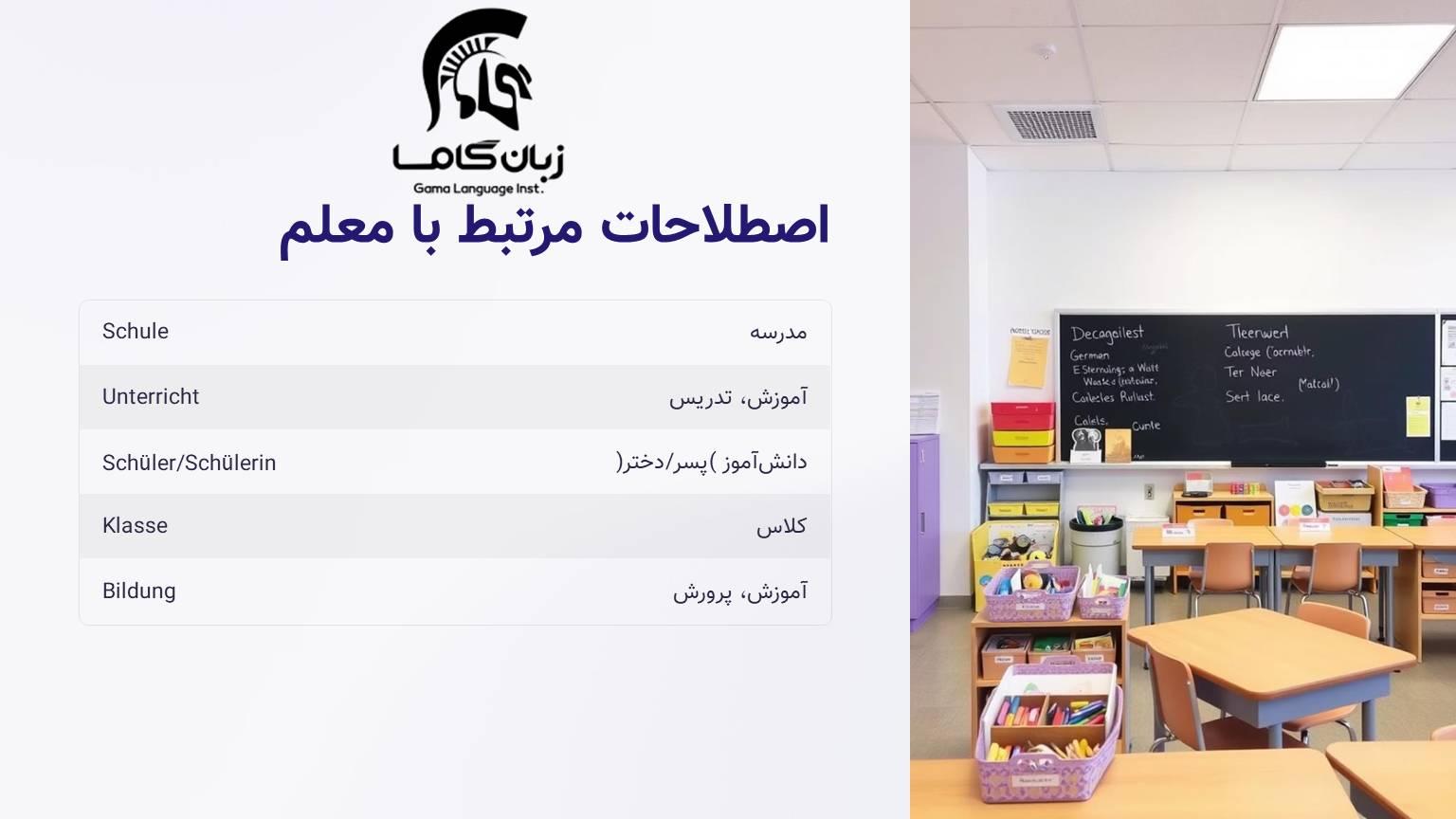 معلم به آلمانی + تلفظ و مثال در جمله 2 اصطلاحات معلم به آلمانی