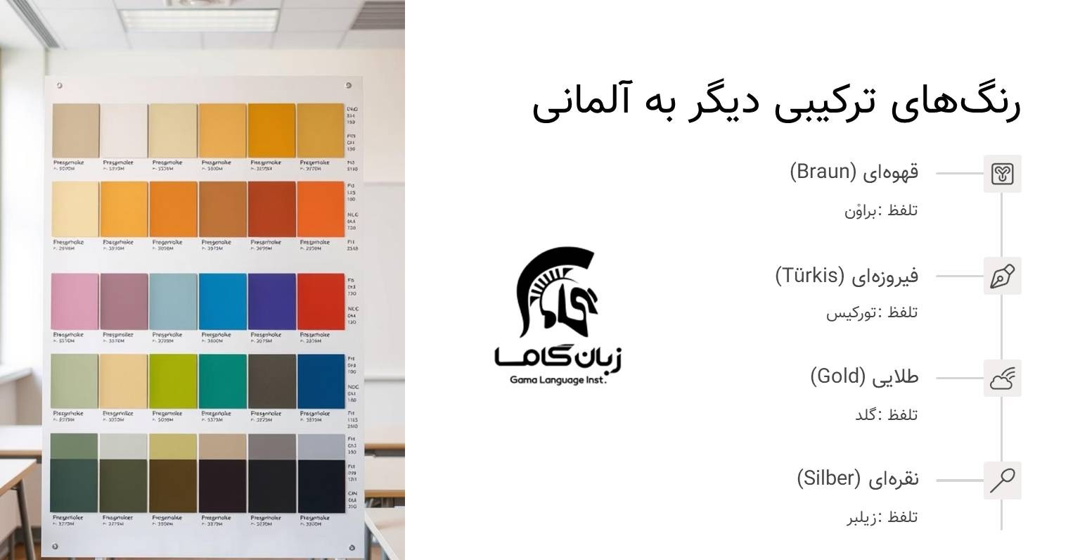 رنگ ها به آلمانی + تلفظ صوتی و مثال 2 رنگ های دیگر به آلمانی