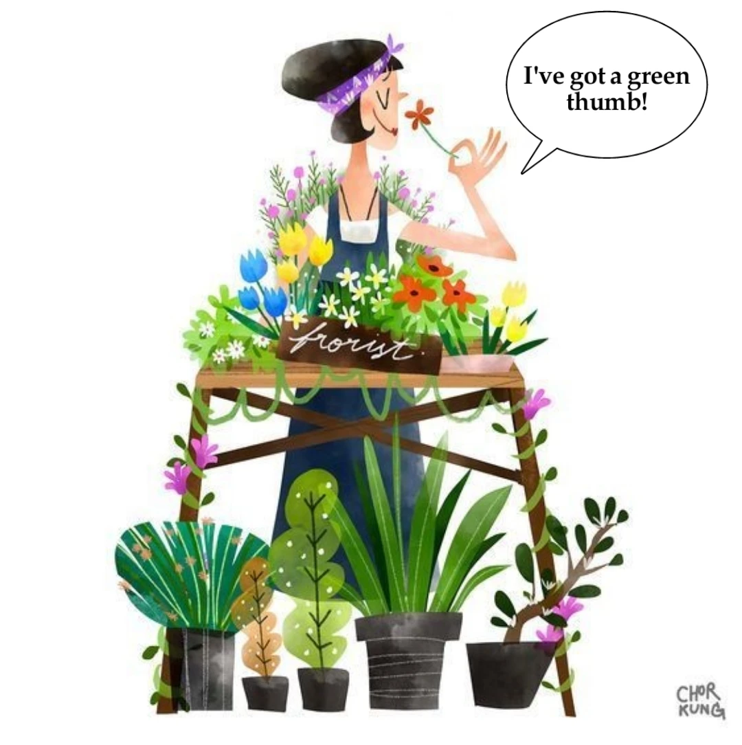 معنی green thumb چیست؟ 1 معنی green thumb