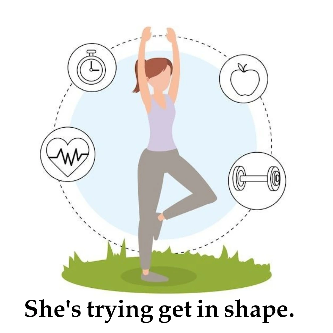 معنی get in shape چیست؟ 1 معنی get in shape