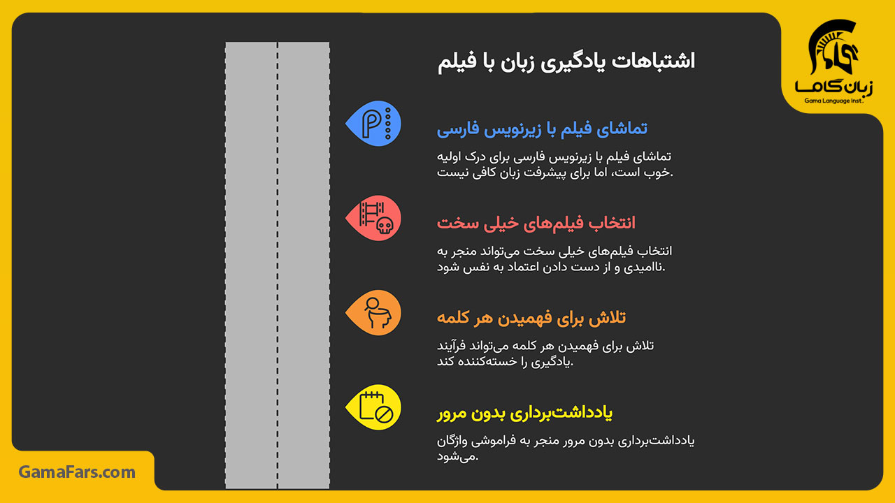 اشتباهاتی که من در یادگیری زبان با فیلم کردم (تا شما نکنید!)