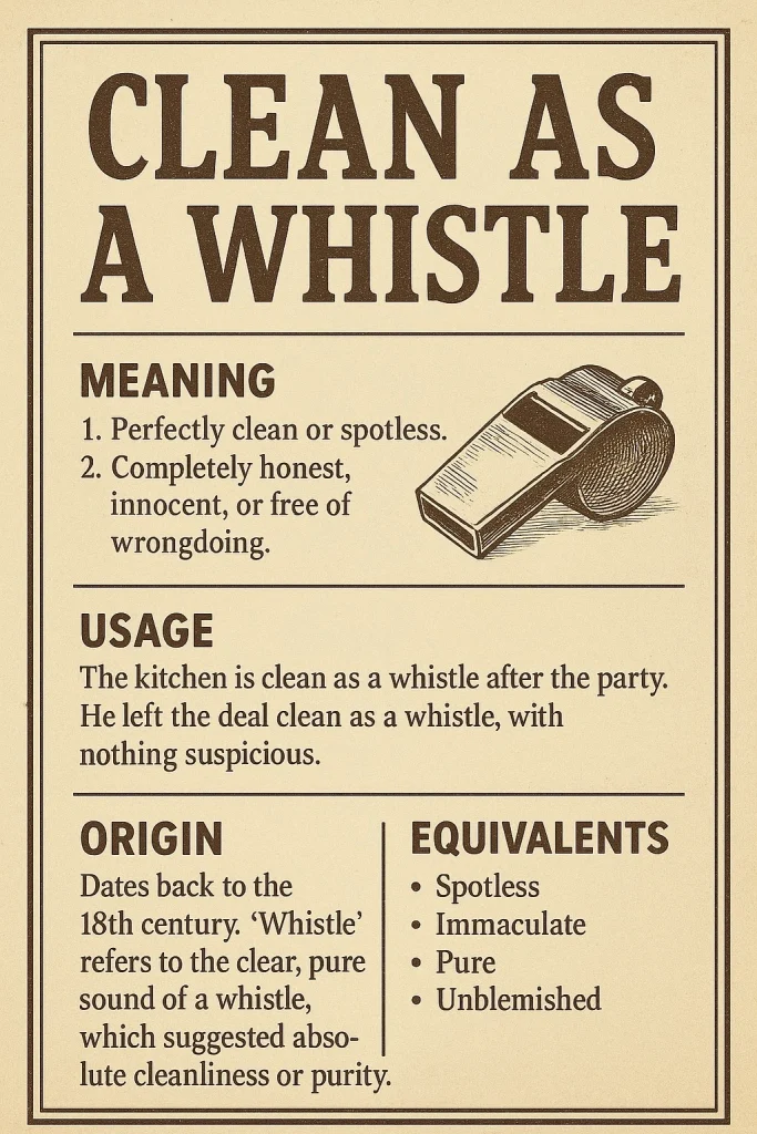 Clean as a Whistle