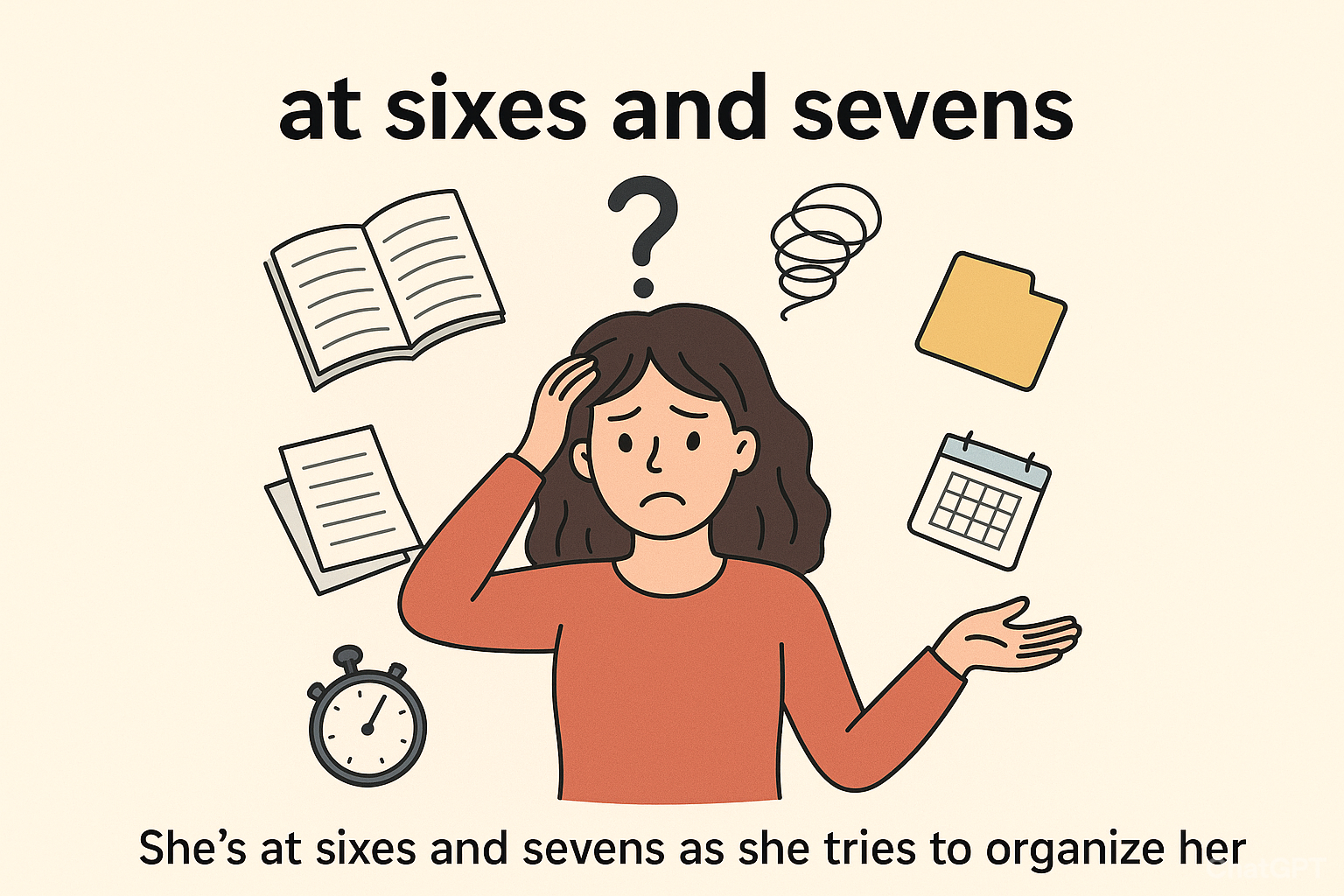 اصطلاح At Sixes and Sevens یعنی چه؟ بررسی معنی، کاربرد و مثال های واقعی 1 At sixes and sevens