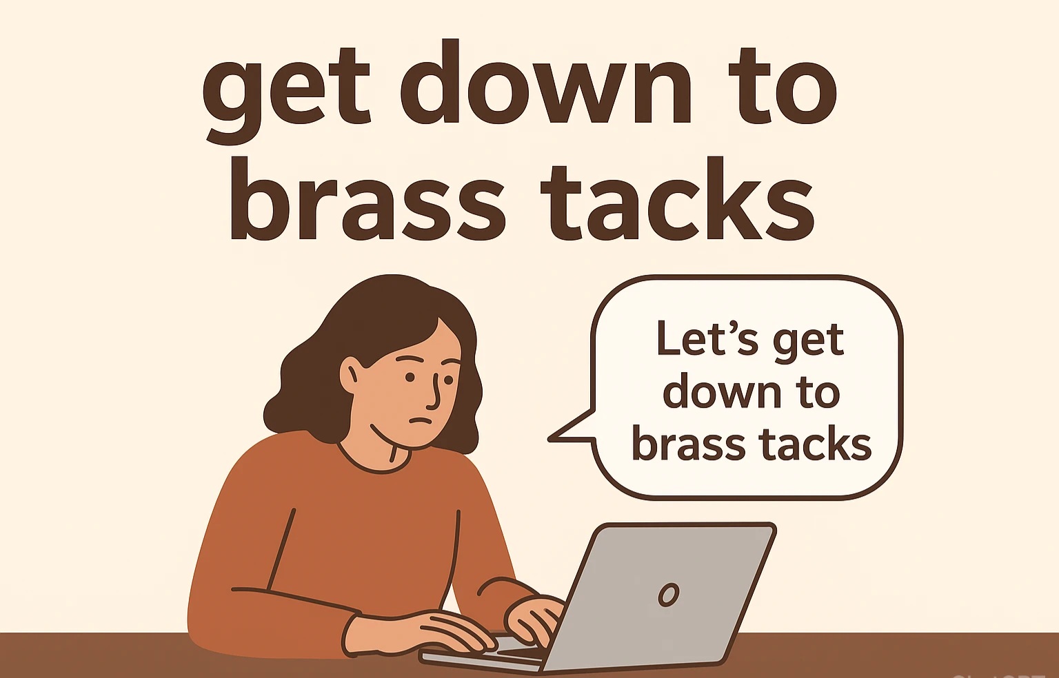 معنی Get Down to Brass Tacks چیست؟ مفهوم و تاریخچه + اصطلاحات مشابه 2 Get down to brass tacks