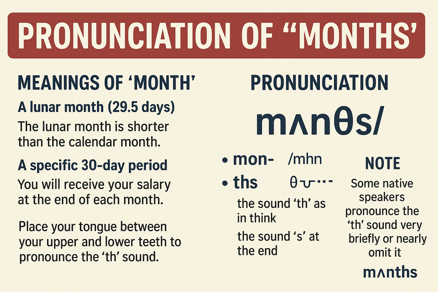 جمع month چه میشود؟ 2 جمع month