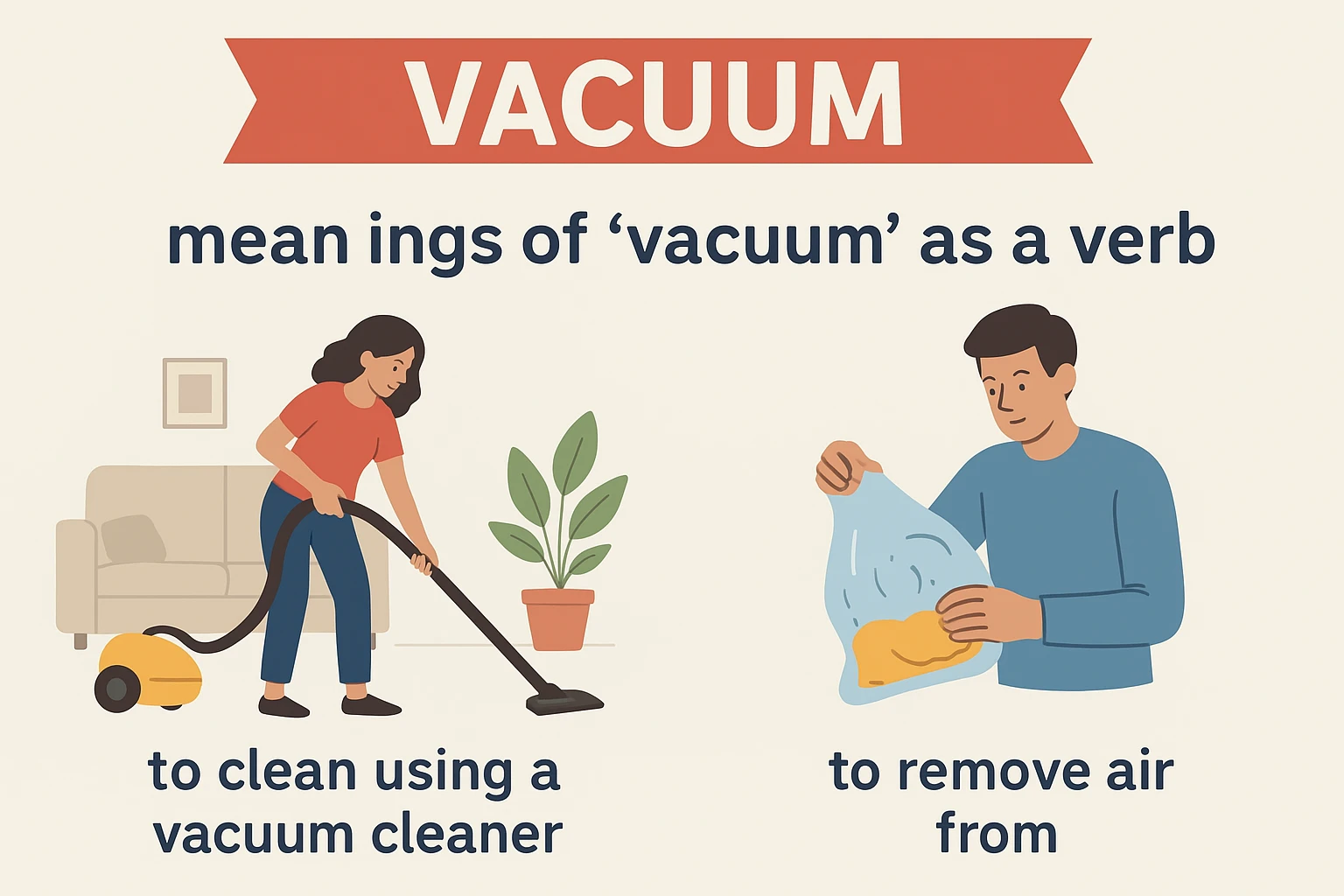 گذشته vacuum چه میشود؟ (آموزش زمانهای مختلف) 1 گذشته vacuum