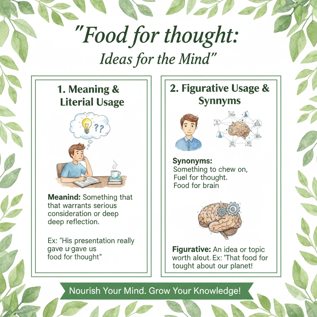معنی food for thought چیست؟ | بررسی اصطلاح، ترجمه و کاربرد در زبان انگلیسی 1 food for thought