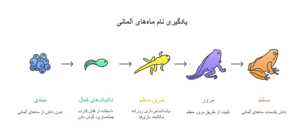 ماه های سال به آلمانی: یادگیری آسان با تلفظ و مثال 1 ماه های سال به آلمانی