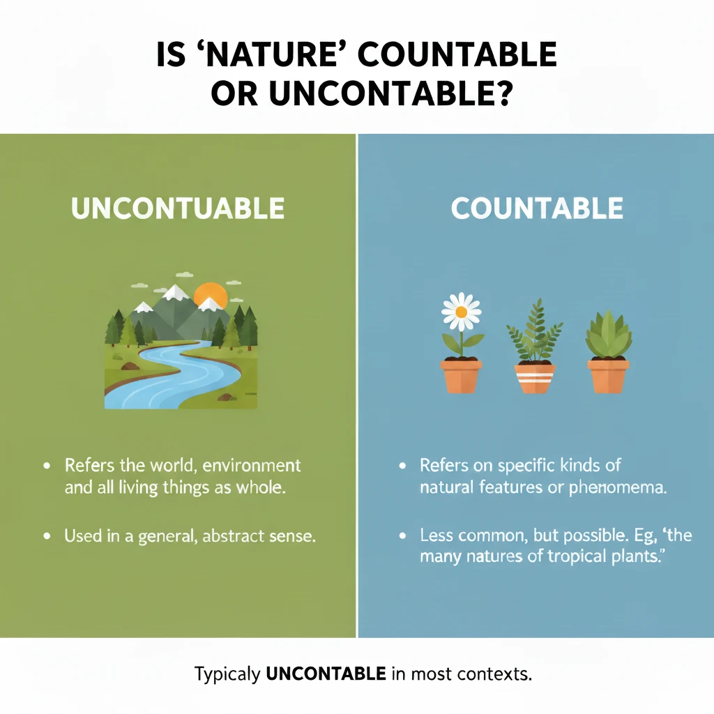 جمع nature چه میشود؟ به آسانی یاد بگیرید! 1 جمع nature