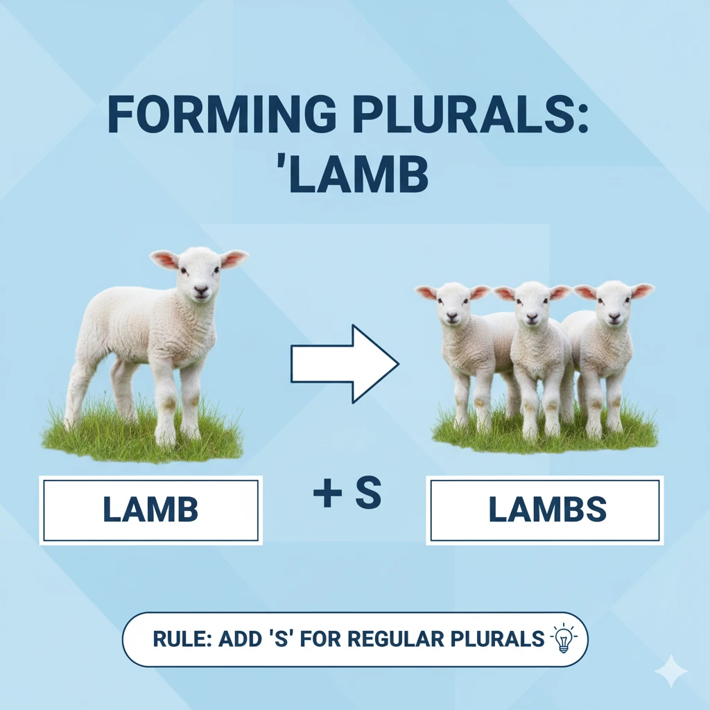 جمع lamb چه میشود؟ 1 جمع lamb