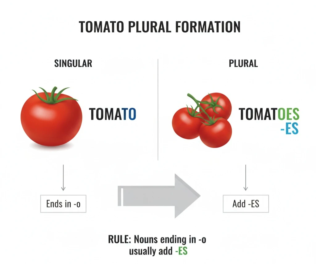 جمع tomato چه میشود؟ 1 جمع tomato