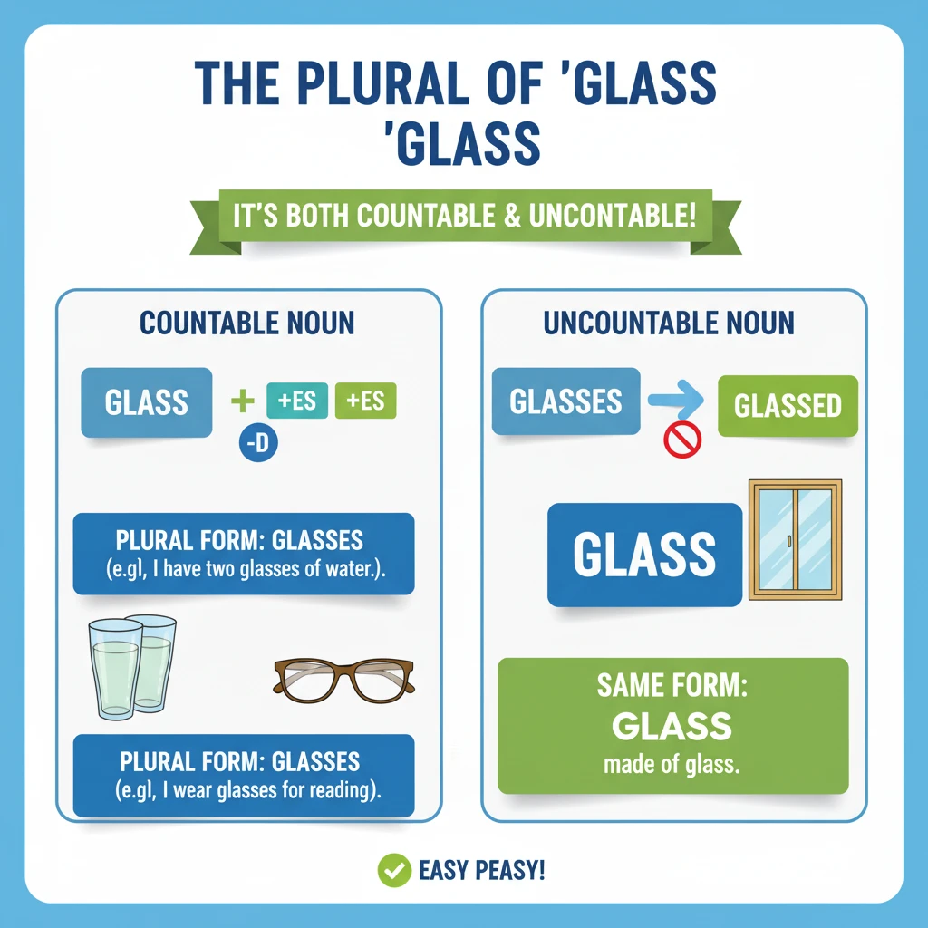 جمع glass چه میشود؟ راهنمای کامل و کاربردی 1 جمع glass
