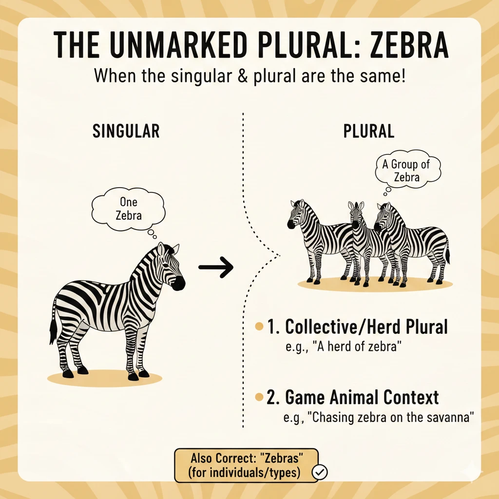 جمع zebra چه میشود؟ 1 جمع zebra