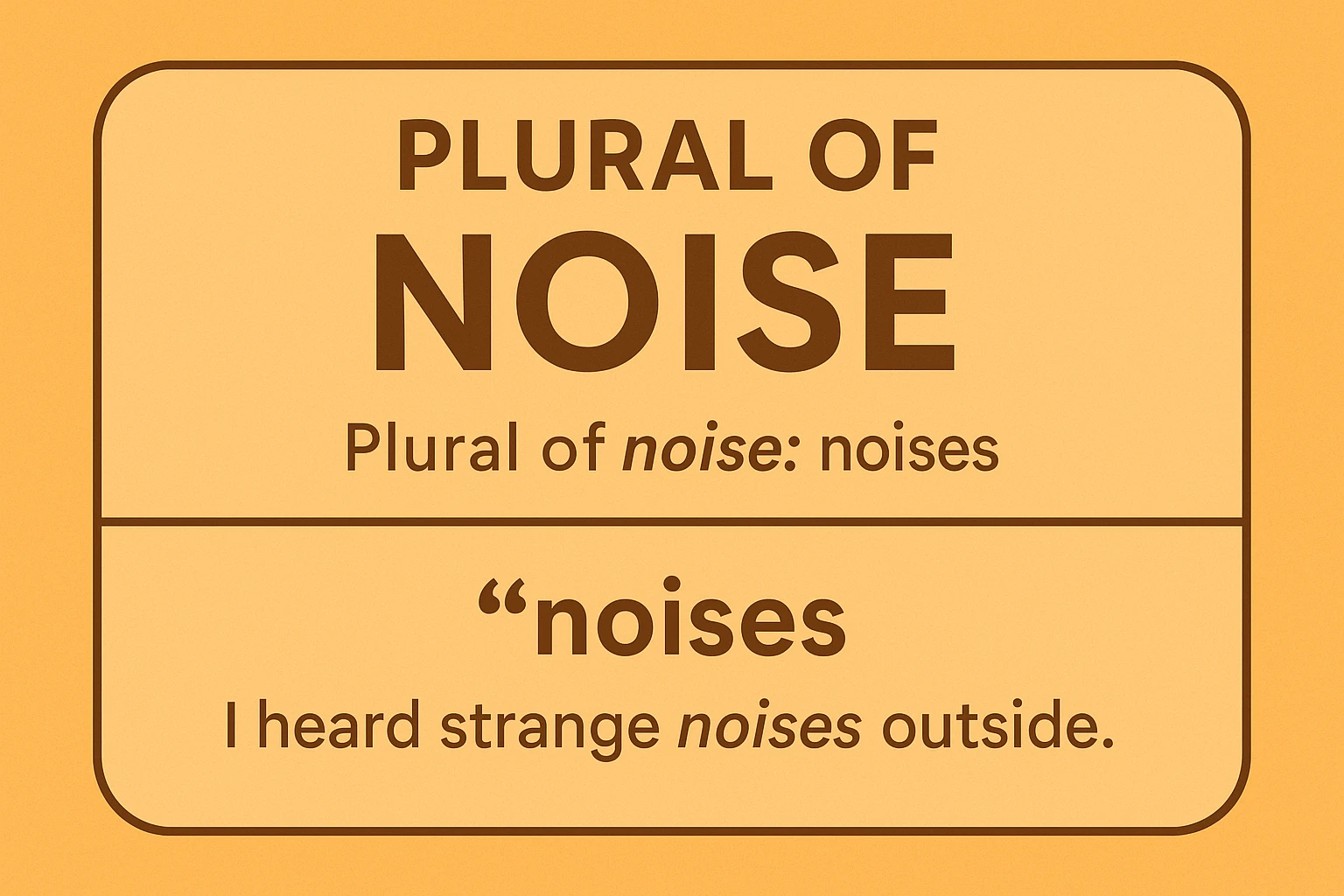 جمع noise چه میشود؟ 1 جمع noise